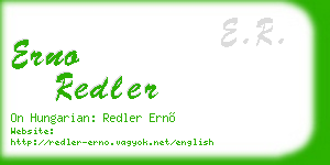erno redler business card
